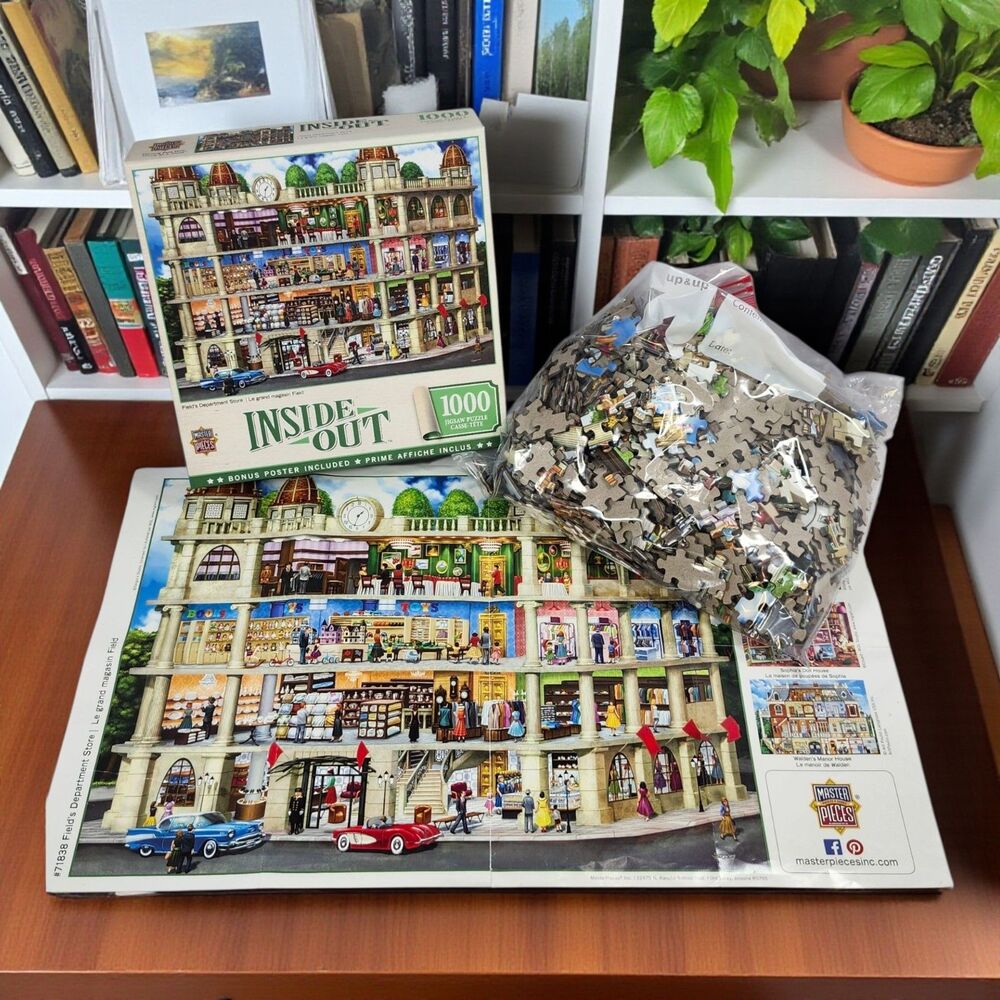 MasterPieces Inside Out Field’s Dept Store Puzzle 1000pc Complete + Poster